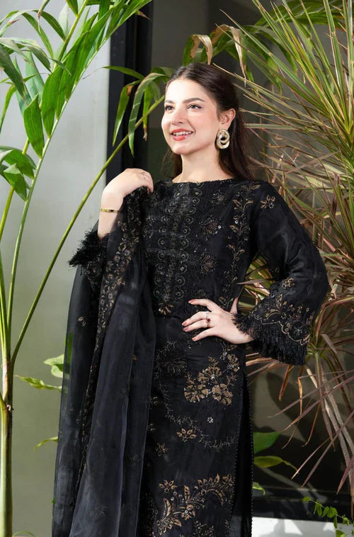 Black Dana Embroided 3PC LD-0008