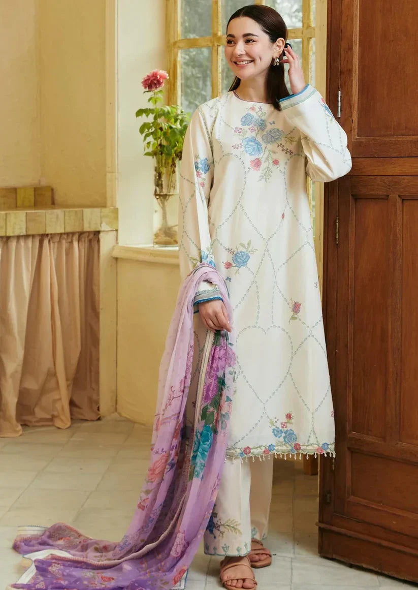 Coco White Embroidered 3PC LD-0006