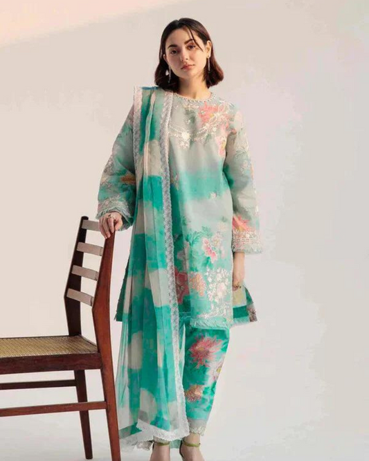 SANA SAFINAZ | 3 Piece Unstitched Printed Suit 0024